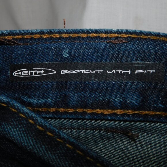 William Rast Mens 36 X 33 Keith Bootcut with Fit Dark Blue Jeans button Fly - Picture 7 of 12